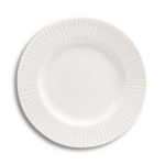 Front of the House DAP088BEP22 Catalyst Focus 6 1/4" European White Embossed Wide Rim Round Porcelain Plate - 6/Case