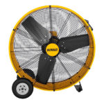 DeWalt 30" Yellow / Black 3-Speed Portable Roll-Around Heavy-Duty Industrial Drum Fan DXF3080 - 8,000 CFM, 120V
