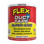 Flex Seal Super Wide Duct Tape, 20 ft L, 4.6 in W, White