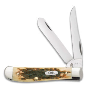 Mini Trapper Pocket Knife, Stainless Steel/amber Bone, 3-1/2-in. Closed