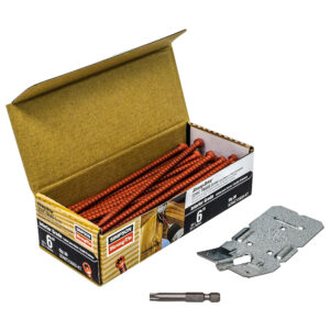 Simpson Strong-Tie SDWC15600-KT Strong-Drive SDWC Truss and Rafter Screw - 6" Interior Wood Screws, Clear Zinc with Orange Topcoat, (Truss Kit Includes 50 Screws, 1 Bit, 1 Guide)